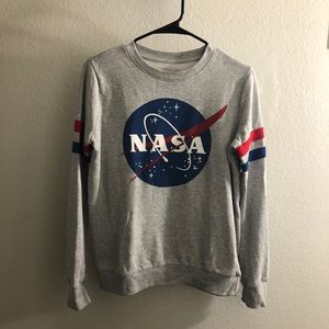 NASA Logo Sweatshirt With Arm Band Detail